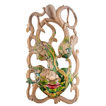 Маска деревянная резная расписная Tropical Paradise варинант исполнения - 1 | Loft Concept в Волгограде