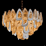 Люстра с многослойными белыми и прозрачными подвесками Character Chandelier варинант исполнения - 5 | Loft Concept в Волгограде