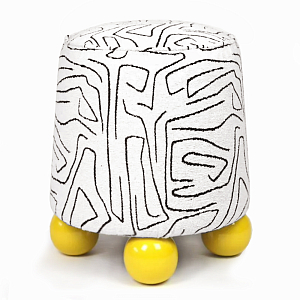 Пуф Wakonda с Желтыми круглыми ножками