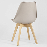 Стул с основой из пластика и мягким сиденьем Arvika Beige варинант исполнения - 5 | Loft Concept в Волгограде