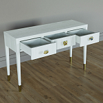 Дизайнерский Письменный стол Elsa Dreams White с тремя ящиками варинант исполнения - 4 | Loft Concept в Волгограде