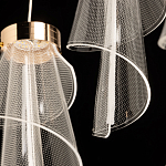 Люстра каскадная с 10-ю прозрачными плафонами Wave Line варинант исполнения - 8 | Loft Concept в Волгограде