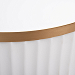 Консоль с ящиком белая с золотом Textured White Console with Gold варинант исполнения - 3 | Loft Concept в Волгограде