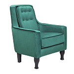 Кресло с мягкой обивкой из велюра на 4-х ножках из массива березы Scarlett Armchair green варинант исполнения - 1 | Loft Concept в Волгограде