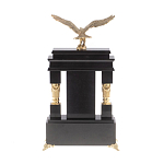 Часы настольные из яшмы и бронзы с декором в виде горного орла Eagle Stone Clock варинант исполнения - 4 | Loft Concept в Волгограде