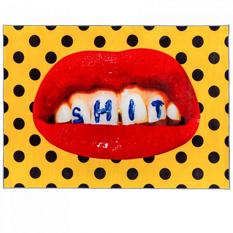 Ковер Seletti Rectangular Rug Teeth Желтый Ковер Seletti Rectangular Rug Teeth Желтый в Волгограде | Loft Concept