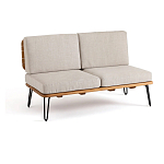 Двухместный диван из акации без подлоконтиков Amra варинант исполнения - 1 | Loft Concept в Волгограде