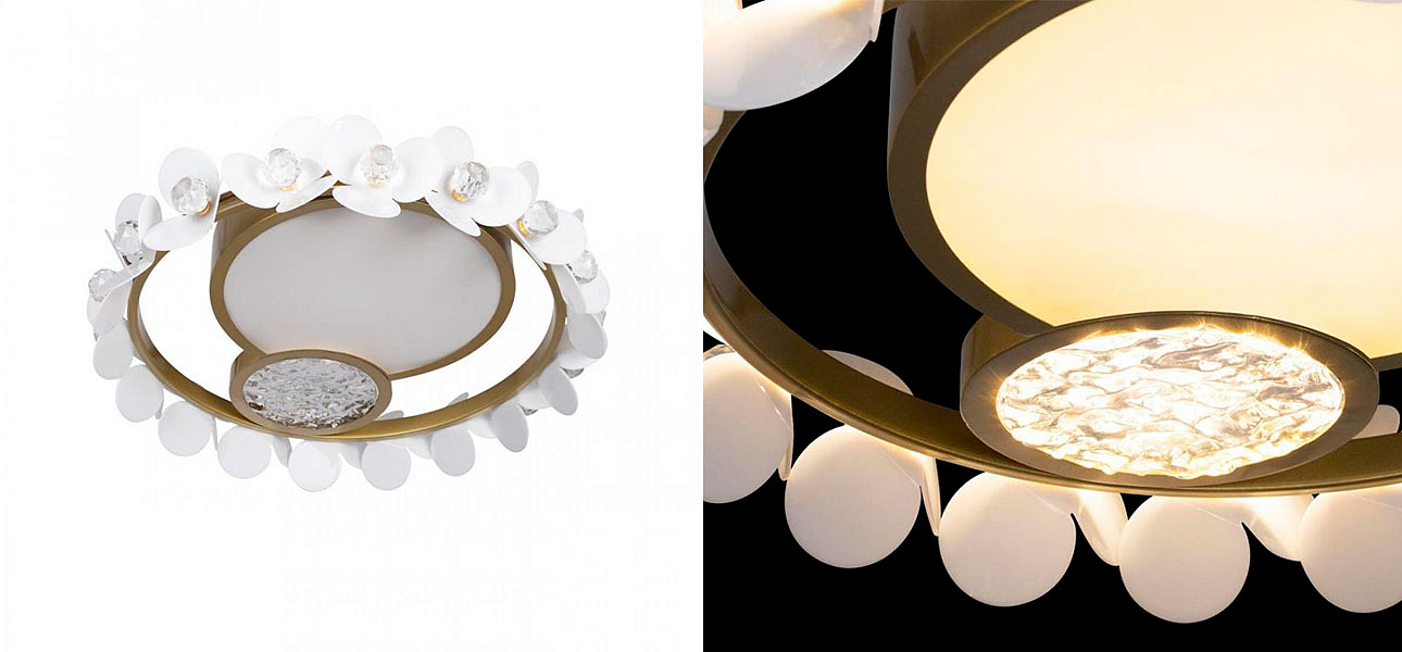 Потолочный светильник Белые Цветы White Flowers Ceiling lamp D 46 Потолочный светильник Белые Цветы White Flowers Ceiling lamp D 46 - Loft-Concept в Волгограде
