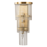 Бра с золотистым основанием и прозрачными трубками Nembus варинант исполнения - 1 | Loft Concept в Волгограде