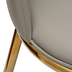 Стул бежевый из экокожи на золотых ножках Attribute of Elegance варинант исполнения - 2 | Loft Concept в Волгограде
