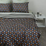 Постельное белье из сатина с принтом треугольники 150х200 см Triangular Dreams варинант исполнения - 8 | Loft Concept в Волгограде