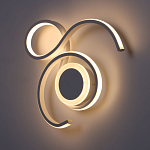 Бра белого цвета с изогнутыми световыми линиями и круглым основанием Luke Lampco Tracer Lamp варинант исполнения - 4 | Loft Concept в Волгограде