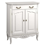 Комод белый из массива бука с ящиком и 2-мя дверцами в стиле прованс White Provence варинант исполнения - 1 | Loft Concept в Волгограде