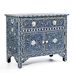 Комод инкрустация костью ORIENTAL Indian синий орнамент варинант исполнения - 2 | Loft Concept в Волгограде