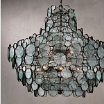 Люстра с каскадом из круглых прозрачных декоративных элементов Harmony of Light варинант исполнения - 2 | Loft Concept в Волгограде