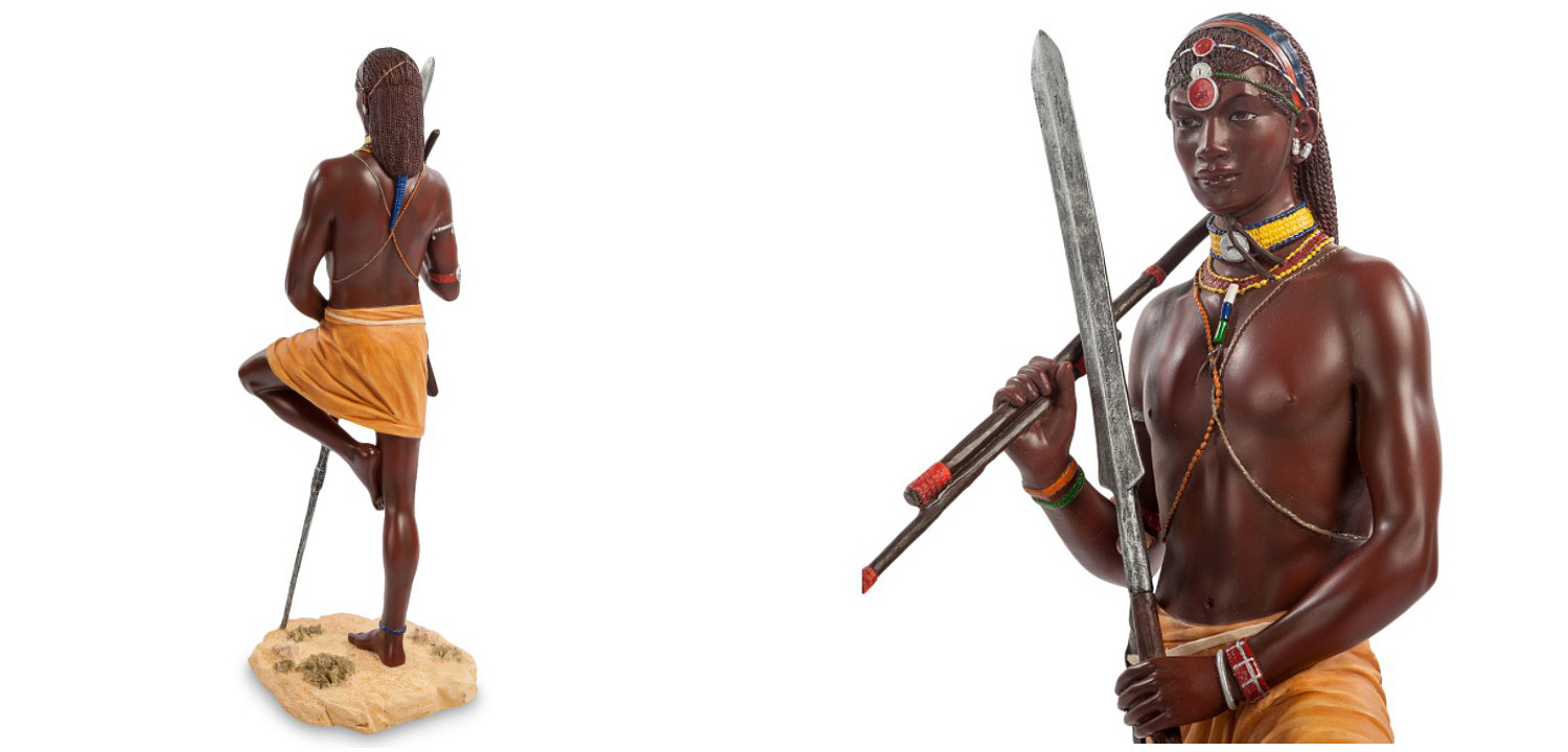 Статуэтка Tribal warrior Masai Статуэтка Tribal warrior Masai - Loft-Concept в Волгограде