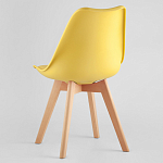 Стул с основой из пластика и мягким сиденьем Arvika Yellow варинант исполнения - 5 | Loft Concept в Волгограде