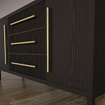 Буфет Primo с тремя ящиками и двумя фасадами Темный орех варинант исполнения - 8 | Loft Concept в Волгограде