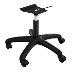 Стул пластиковый красного цвета на колесиках с подъемно-поворотным механизмом Eames Red варинант исполнения - 3 | Loft Concept в Волгограде