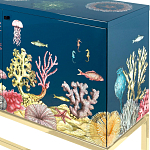 Буфет ручная роспись в морском стиле Cabinet Fondo Marino  варинант исполнения - 2 | Loft Concept в Волгограде