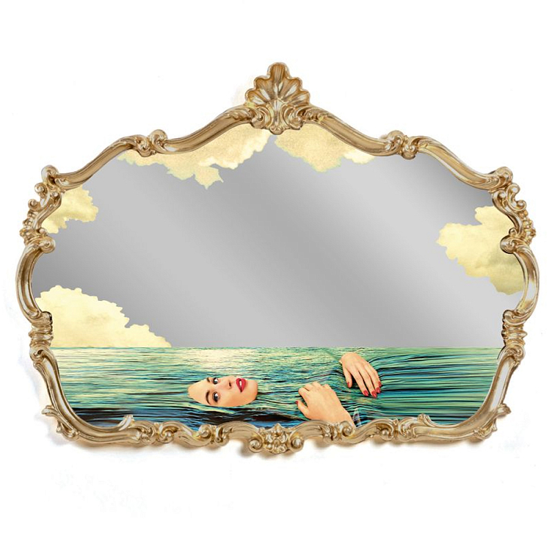 Зеркало Seletti Baroque Seagirl Золотой Зеркало Seletti Baroque Seagirl Золотой в Волгограде | Loft Concept