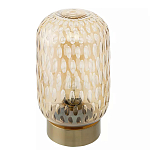 Настольный светильник с плафоном из затемненного стекла с рельефным узором Glass lampshade with Relief Pattern варинант исполнения - 1 | Loft Concept в Волгограде