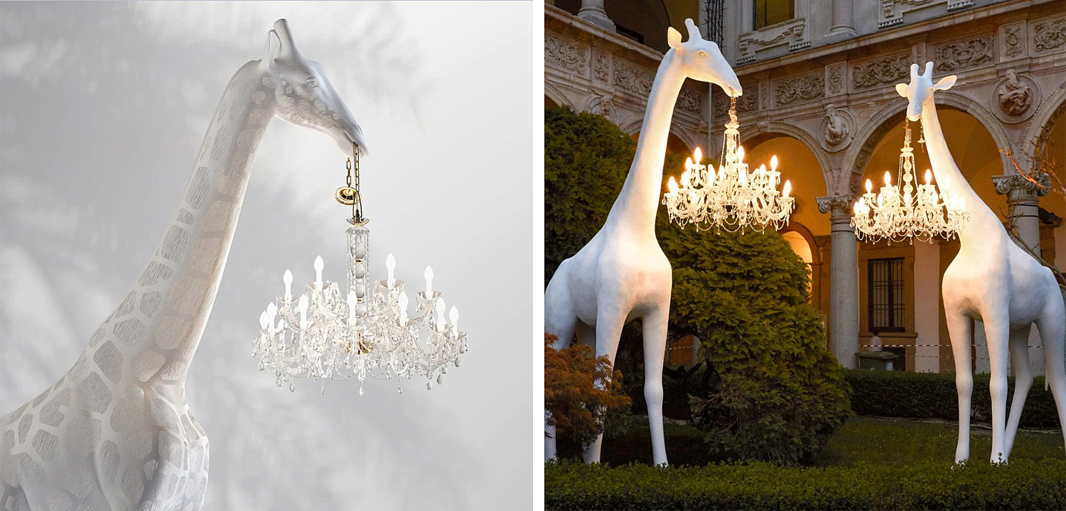 Торшер белый жираф в натуральную величину White Giraffe Lamp large size Торшер белый жираф в натуральную величину White Giraffe Lamp large size - Loft-Concept в Волгограде