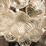 Люстра подвесная с рифлёными стеклянными шарами в форме воздушного облака Berries Chandelier варинант исполнения - 3 | Loft Concept в Волгограде