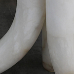 Торшер геометрический с тремя мраморными плафонами Marble Tripod варинант исполнения - 11 | Loft Concept в Волгограде