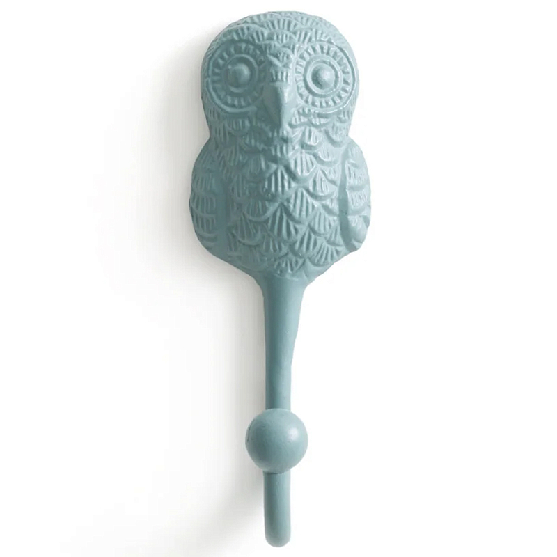 Настенный крючок в виде совы Owl Wall Hook Blue Голубой в Волгограде | Loft Concept 