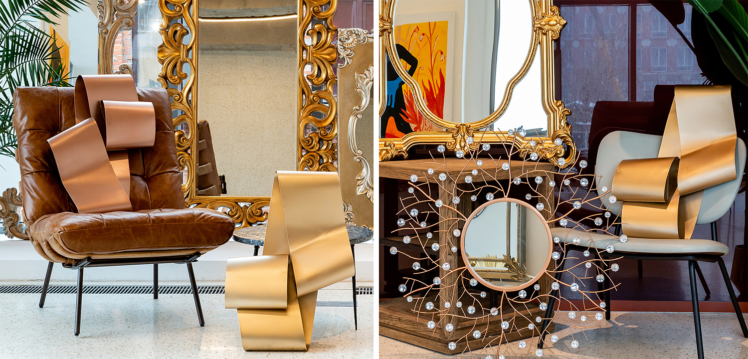 Аксессуар на стену Yvonne matte gold Аксессуар на стену Yvonne matte gold - Loft-Concept в Волгограде