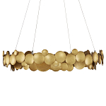 Люстра круглая из многослойных золотых дисков Metal Disc Chandelier варинант исполнения - 2 | Loft Concept в Волгограде