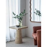 Столик приставной с квадратной столешницей Textured Cream Table варинант исполнения - 8 | Loft Concept в Волгограде