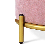 Банкетка овальная пыльно-розовый велюр на 4-х металлических ножках золотого цвета SANJAY варинант исполнения - 4 | Loft Concept в Волгограде