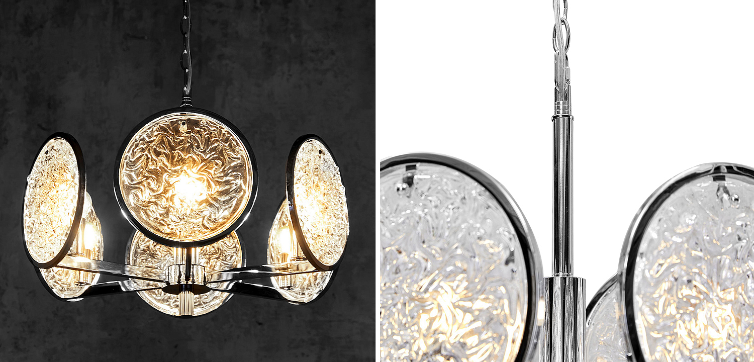 Люстра Geraldine Glass Silver Chandelier Люстра Geraldine Glass Silver Chandelier - Loft-Concept в Волгограде