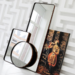 Зеркало овальное в металлической раме с кожаной отделкой Loft in Reflection варинант исполнения - 4 | Loft Concept в Волгограде