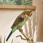 Подсвечник с двумя попугаями из фарфора на бронзовой ветке Eden Garden варинант исполнения - 2 | Loft Concept в Волгограде