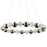 Светодиодная кольцевая люстра Crystal Globule Chrome Chandelier Gold варинант исполнения - 3 | Loft Concept в Волгограде