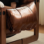 Кресло-диван кожаное на деревянном каркасе Medieval Furniture варинант исполнения - 4 | Loft Concept в Волгограде