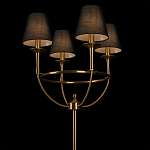 Торшер с металлическим основанием бронзового цвета с черными конусовидными абажурами Dignity варинант исполнения - 4 | Loft Concept в Волгограде