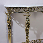 Консоль бронзовая с мраморной столешницей Bronze Console варинант исполнения - 2 | Loft Concept в Волгограде