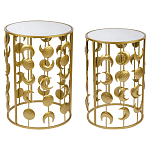 Набор из двух столов из металла Brass Symphony Moon варинант исполнения - 1 | Loft Concept в Волгограде