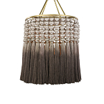 Люстра плетеная с кисточками на золотистом каркасе Boho Tassel Chandelier варинант исполнения - 1 | Loft Concept в Волгограде