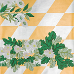 Обои ручная роспись Tiled Meadow Original colourway on Egyptian Gold gilded paper варинант исполнения - 1 | Loft Concept в Волгограде