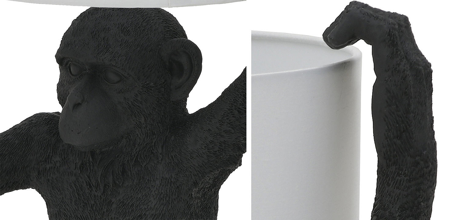 Настольная лампа Black Monkey Holding Lampshade Настольная лампа Black Monkey Holding Lampshade - Loft-Concept в Волгограде