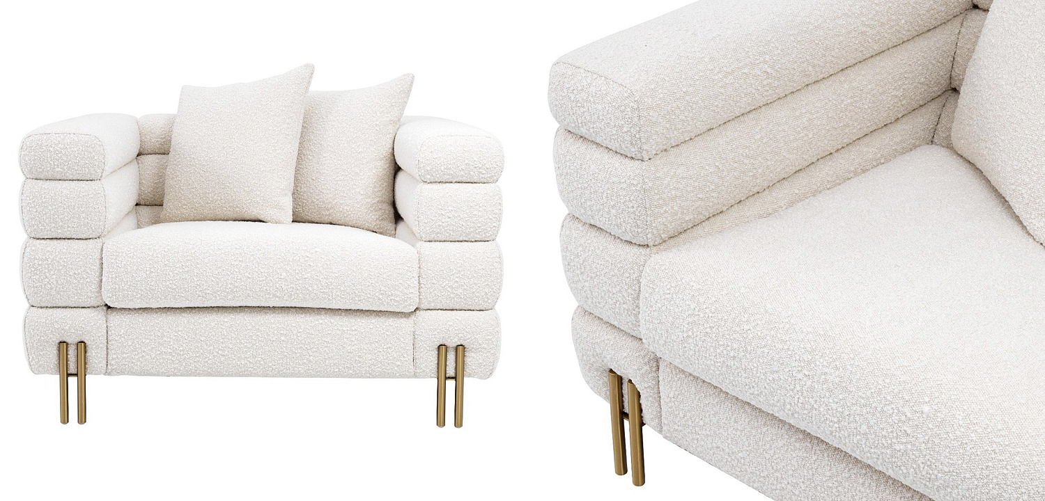 Кресло Eichholtz Chair York Boucle cream Кресло Eichholtz Chair York Boucle cream - Loft-Concept в Волгограде