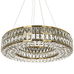 Круглая люстра с хрустальным декором Langlais Crystal Brass Chandelier варинант исполнения - 1 | Loft Concept в Волгограде