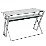 Стол письменный с прозрачной столешницей Corporate Identity варинант исполнения - 1 | Loft Concept в Волгограде