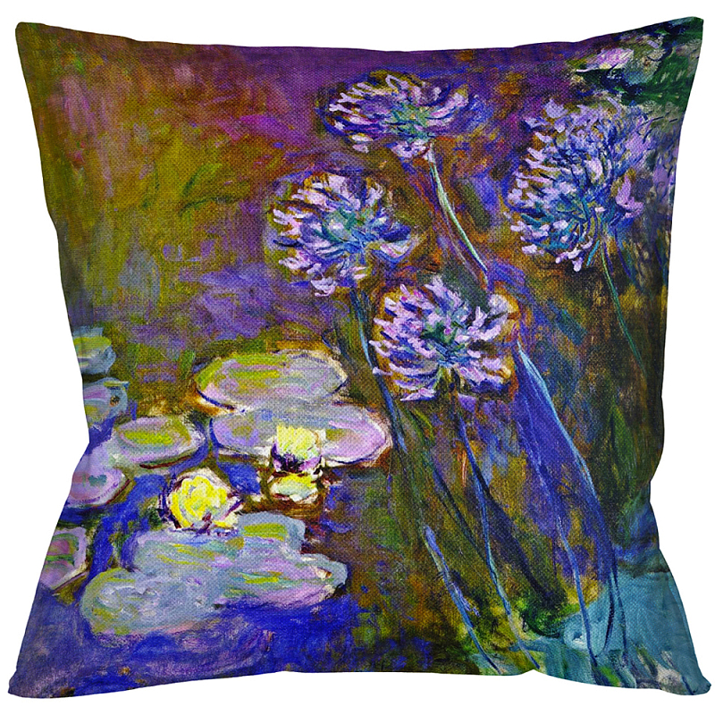 Подушка декоративная Цветы Impressionism in Art Мульти Бежевый Подушка декоративная Цветы Impressionism in Art Мульти Бежевый в Волгограде | Loft Concept