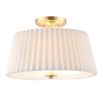 Потолочный светильник с белым плиссированным абажуром Ganglion варинант исполнения - 1 | Loft Concept в Волгограде